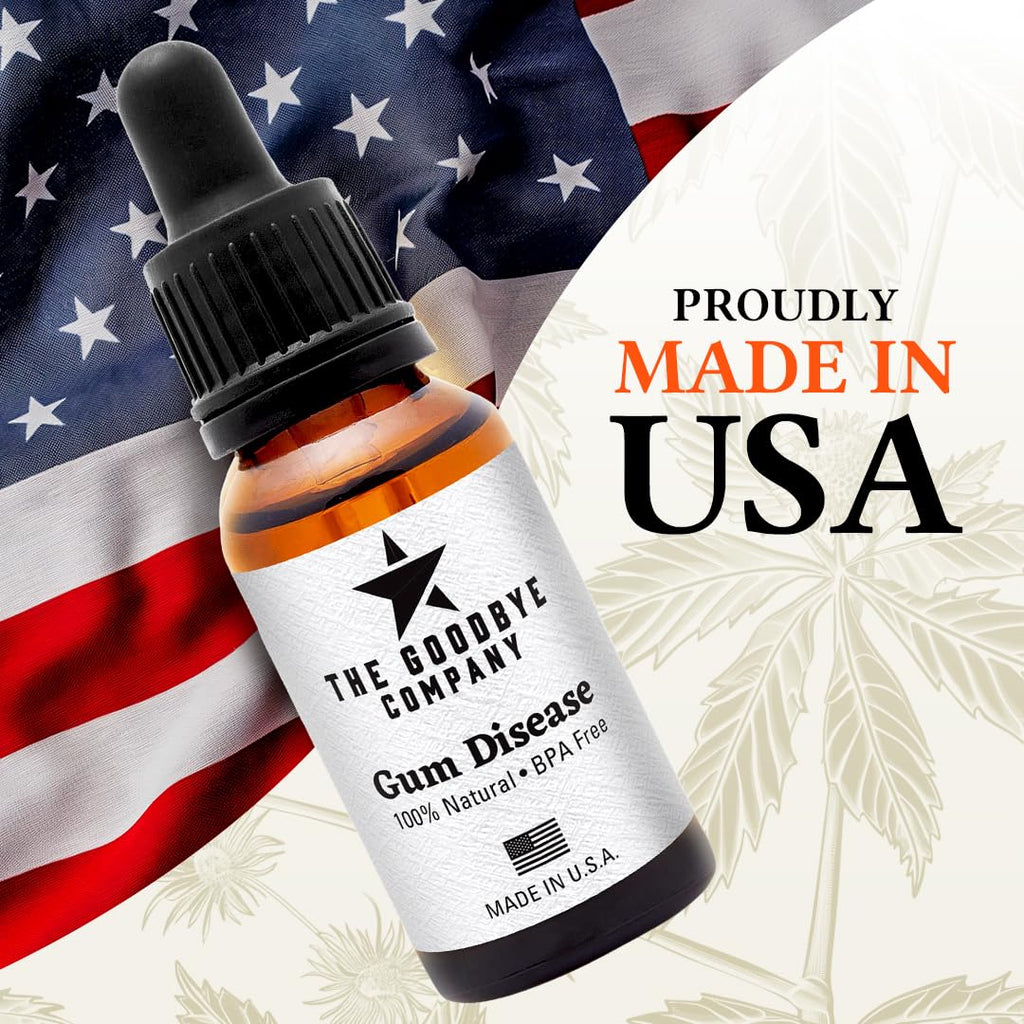 The Goodbye Company Gum Disease Treatment - 100% Pure Neem & Clove Oil - Natural Gingivitis Remedy - Non-Toxic, BPA-Free Oral Care - Fast-Acting Gum Healer (30ml)