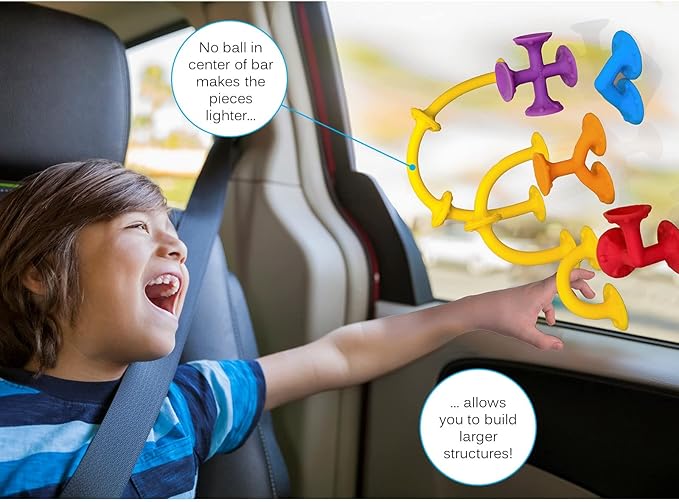 Froogly - 50 Piece Suction Montessori Bath Construction Set | Silicone Preschool Daycare Shower Travel Toys for Kids Toddlers Boys Girls Ages 3-6