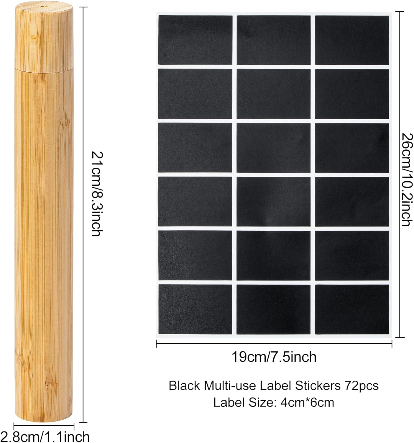 Yeeco 4 Pcs Portable Bamboo Toothbrush Case, Wooden Toothbrush Covers Storage Container Reusable Toothbrush Travel Holder Sustainable for Trip Camping Home Travelling