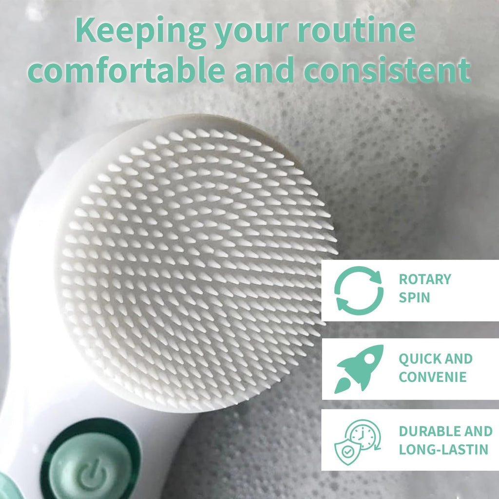 Silicone Facial Brush Head Replacement, Single Replacement Brush for Spinning Cleansing Devices, Gentle for Daily Skin Care Routine, Premium Quality Soft Silicone Bristles