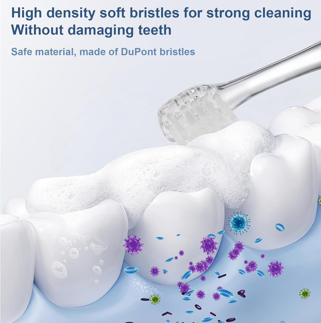 Baby Toothbrush Heads Compatible with Papablic BabyHandy/Toddler Sonic Electric Toothbrushes, Compatible with Brush-Baby BabySonic/Seago SG902/SG602, 5 Pack (18-36 Month)