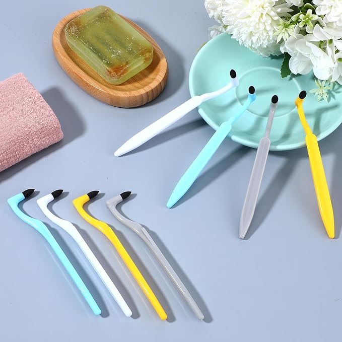 8 Pcs Tooth Stain Eraser Tartar Polisher Stain Removers Dental Plaque Tartar Eraser Plaque Tool Professional Dental Picks Cleaning Professional Tools for Oral Care （lBlue White Yellow Gray）