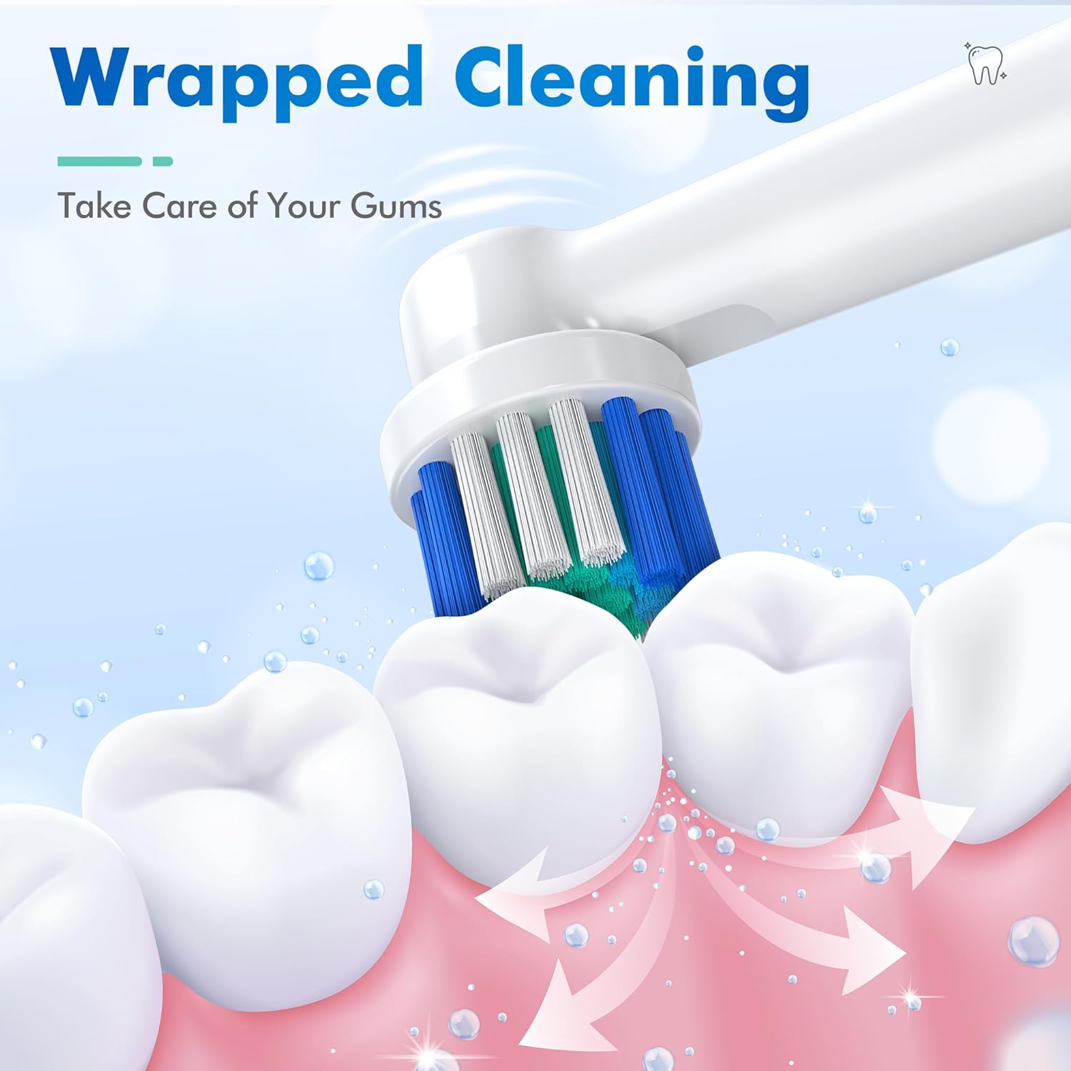 Replacement Toothbrush Heads Compatible with Oral-B Braun, Pack of 16 Professional Replacement Brush Heads for Oral-b 7000, Clean, Oral B Pro 1000, 9600, 500, 3000, 8000