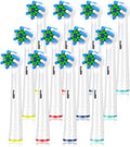 Replacement Brush Heads Fit for Braun Oral b, Compatible with Oral-B Pro 1000/2000/3000/5000/6000 Smart and Genius Electric Toothbrush, 12 Pcs (White)