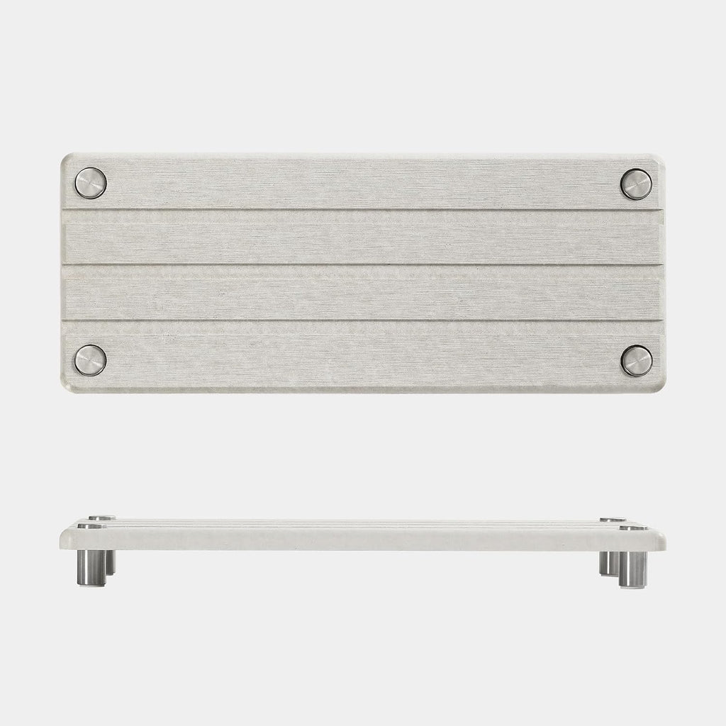 2 Pack Fast Drying Water Absorbing Diatomite Stone Mat Tray for Kitchen & Bathroom Counter - Instant Dry Sink Caddy Organizer - Vanity Holder for Soap and Sponge – Beige Gray 10" x 4"