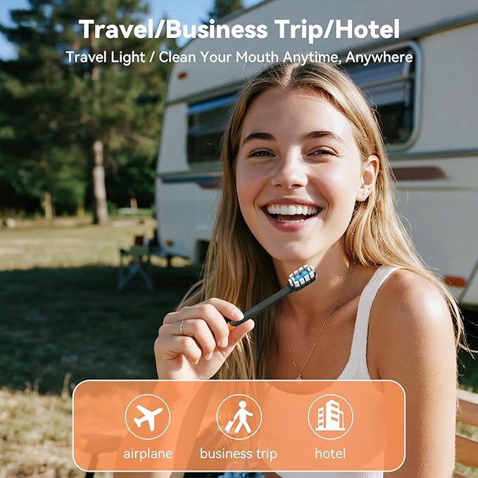 40Pack Disposable Toothbrush with Toothpaste All-in-One Oral Care Prepasted Individually Wrapped 5-in-1 Mini Toothbrush with Toothpick, Flosser, Tongue Cleaner, Perfect for Travel & On-The-Go (40P)