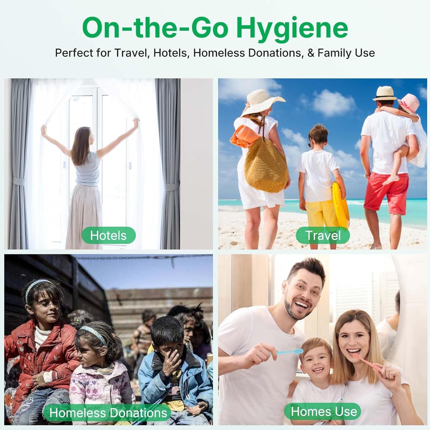 100 Pack Disposable Toothbrushes with Toothpaste, Individually Wrapped Soft Bristle Travel Toothbrush Bulk, Hotel Guest Amenities, Mint 3g Toothpaste Set for Camping, Donation & Oral Care Kit