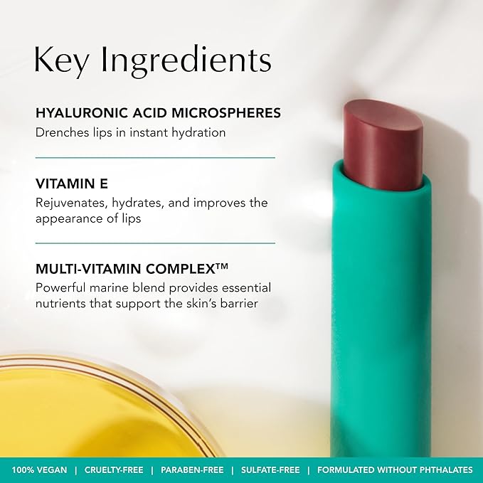 Thrive Causemetics Sheer Strength Soft Blur Lip Balm, Everyday Makeup Essential for Women, Lightweight & Creamy Lips Balm, Long Lasting Hydration, Vegan, Shade Maria (Bright Berry)