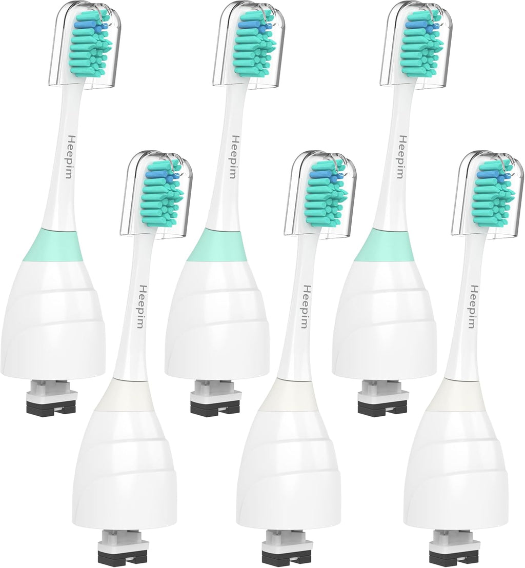 Replacment Heads Compatible with Philips Sonicare, for E-Series Essence, for Xtreme, for Elite, for Advance, and for CleanCare Electric Toothbrush, Toothbrush Replacment Heads Refills, 6 Pack