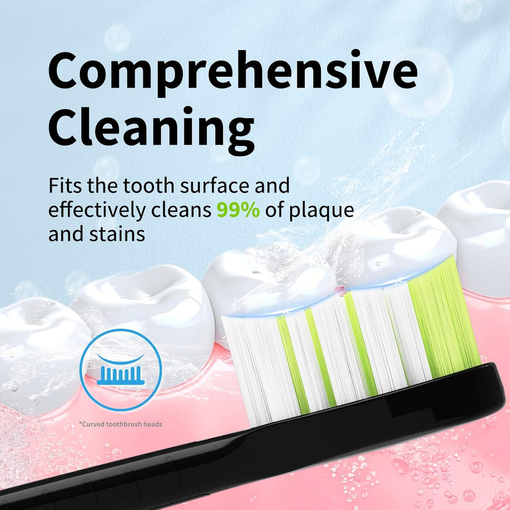 Replacement Toothbrush Heads Compatible with Philips One Sonicare Electric Toothbrush HY1200 HY1100, Tooth Brush Head Black - 10 Pack