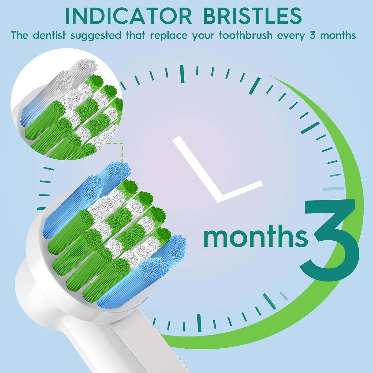 12PCS Gum Care Replacement Toothbrush Heads Compatible with Oral B Braun,Electric Toothbrush Heads Brush Heads Compatible with Oral B Pro 1000/1500/500,Smart,Vitality, Triumph Series