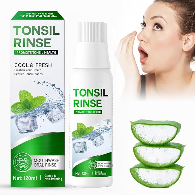 Tonsil Stone Remover, Natural Oral Rinse Liquid wihout Alcohol, Tonsil Stone Mouthwash to Help Soothe Tonsils, Fight Bad Breath
