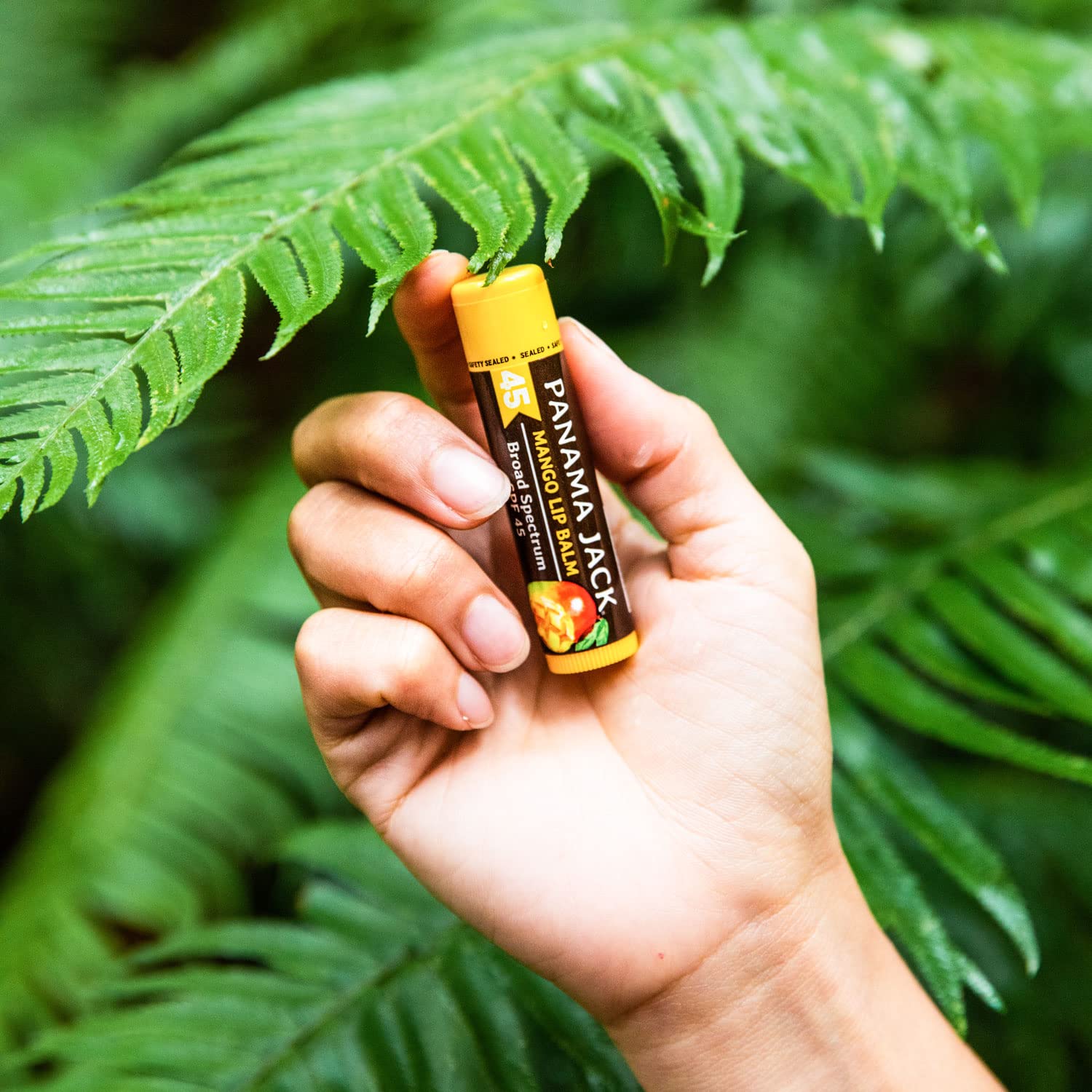 Panama Jack Sunscreen Lip Balm - SPF 45, Broad Spectrum UVA-UVB Sunscreen Protection, Prevents & Soothes Dry, Chapped Lips, Mango, 7-pack