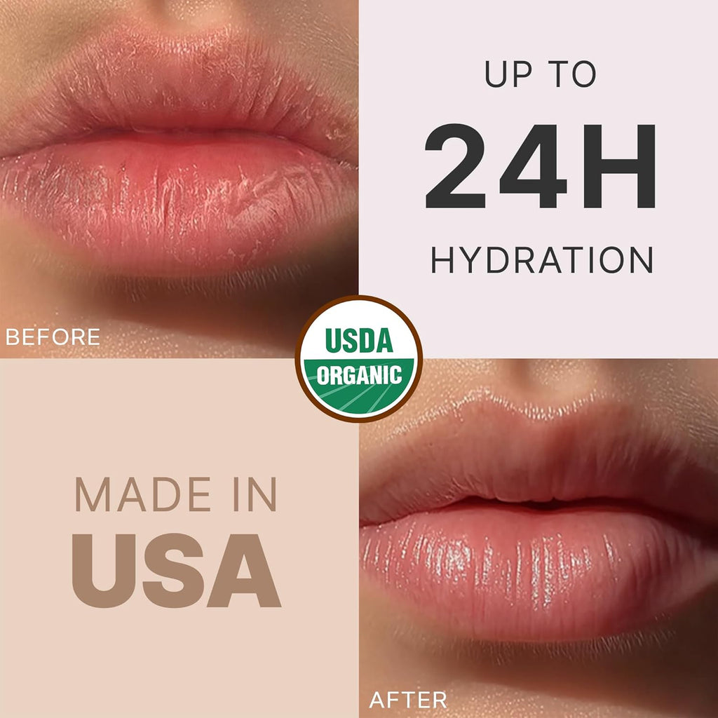 USDA Organic Peppermint Lip Balm - USA Made with Natural Ingredients, Stocking Stuffers for Women & Men, Lip Moisturizer Chapstick for Dry Lips, Small Stocking Stuffers for Wife, Teens & Adults
