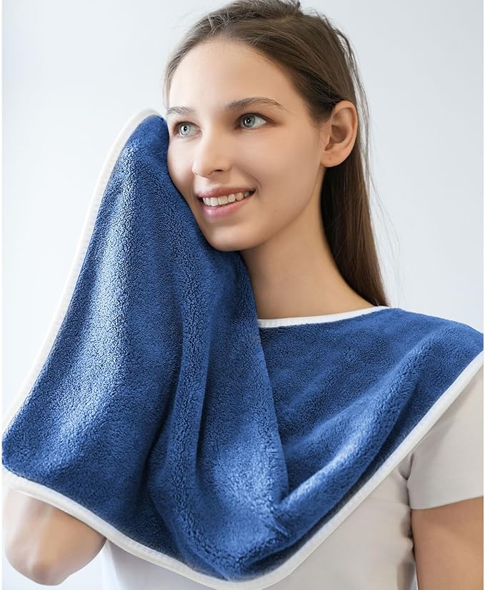 3 Pack Adult Bibs, Microfiber Super Soft Eating Cloth for Adults, Disabled, Adjustable, Dining Clothing Protector