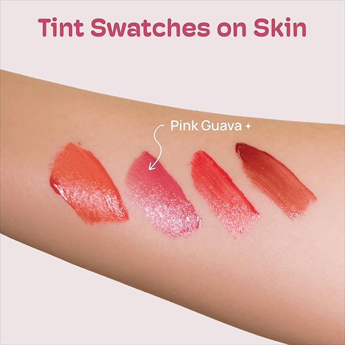 MIXIK Juicy Lip Tint, Hydrating Water-Based Lip Stain and Tint that feels light and fresh for Dewy and Radiant lips, Formulated with Blue Agave Extract for long lasting Moisturizing (Pink Guava)