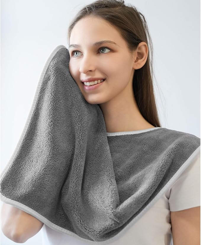 3 Pack Adult Bibs, Microfiber Super Soft Eating Cloth for Adults, Disabled, Adjustable, Dining Clothing Protector