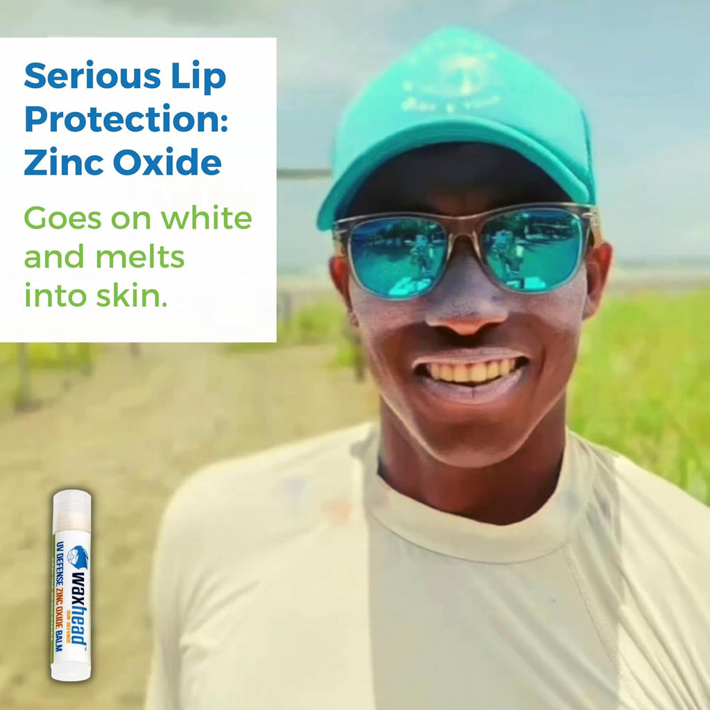 Waxhead Zinc Oxide Lip Balm – Reef Safe Sunscreen Lip Balm for Sensitive Skin, Non-Nano Waterproof Chapstick SPF with Lanolin + Shea Butter, Biodegradable Lip Sunscreen (Mint 4 Pack)