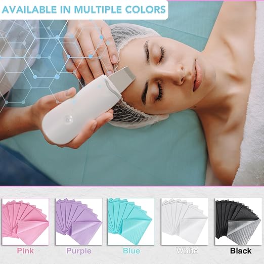 160 Pack Disposable Dental Bibs 13"x18", 3-Ply Waterproof Tattoo Bibs Sheet for Nail Salon, Dental Clinic, Feeding, Tattoo Shop (Blue)