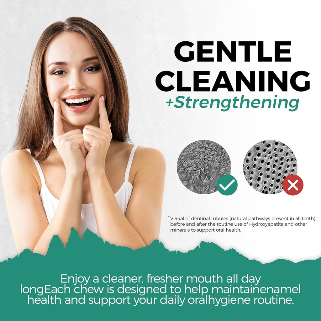 REMINERALIZING GUM, 90 Pieces, Teeth Remineralization, Sugar-Free Chewing Gum with Xylitol, Mint Flavor, Two pills after meals to freshen breath and clean teeth