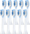 Replacement Toothbrush Heads for Philips Sonicare Electric Toothbrush, 2-in-1 Tongue Cleaner, 10 Pack, Ice Blue,Suitable for Philips Sonicare Heads, C2, C1, C3, W1, W2, W3, G1, G2, G3