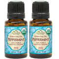 US Organic 100% Pure Peppermint Essential Oil - USDA Certified Organic - 15 ml Pack of 2 - w/Improved caps and droppers (More Size Variations Available)