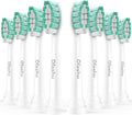 Replacement Brush Heads for Philips Sonicare Click-on Electric Toothbrush Heads Compatible with Plaque Control C1 C2 4100 5100 6100 2 Series HX9024, 8 Pack White