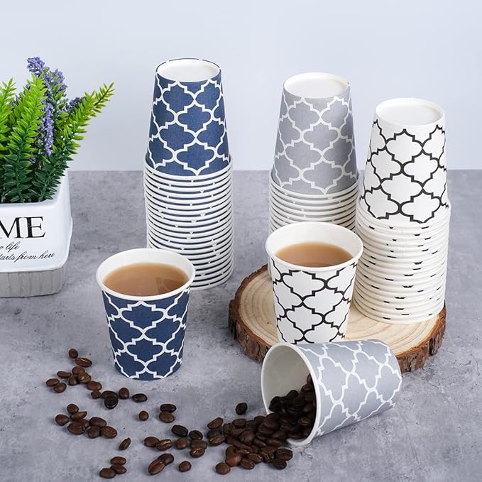 [300 Pack] 3 oz Paper Cups, Small Mouthwash Cups 3 OZ, Mini Disposable Bathroom Cups, Paper Cups 3 Ounce for Bathroom, Supermarket, Birthday Party, Travel, Events, Picnic, BBQ