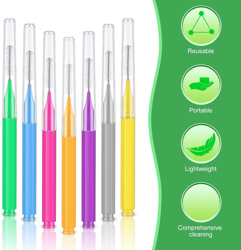 250 Pcs Interdental Brush for Braces Disposable Braces Flossers Dental Picks Floss Toothpick Dental Teeth Flossing Head Oral Hygiene Flosser Toothpick Soft Cleaning Tool (Lovely Color)