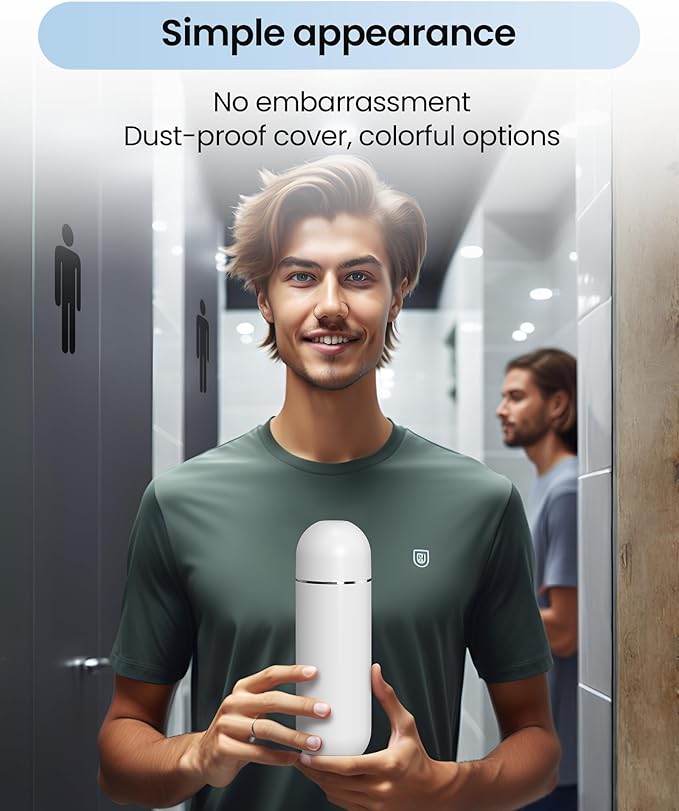 Portable Bidet for Postpartum/Perineal Care,Manual Handheld Peri Bottle for Feminine Hygiene & Travel, 380ml Leakproof,BPA-Free Sprayer for Men/Women/Baby (White, General)