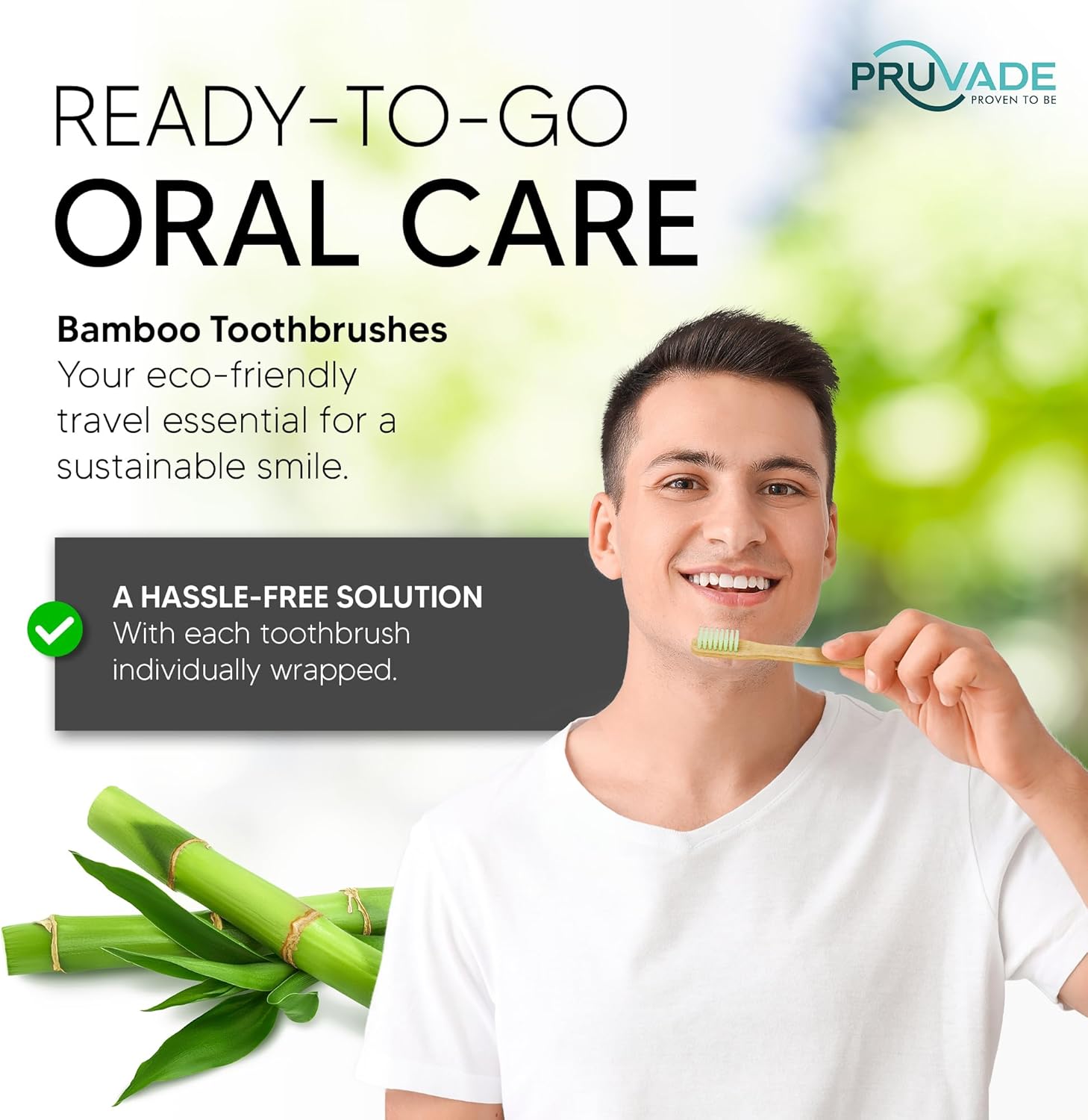 12 Pack Disposable Bamboo Toothbrushes with Toothpaste Built in - Prepasted Toothbrushes Individually Wrapped - Single Use Waterless Tooth Brush with Soft Bristles for Hotel, Camping, Travel