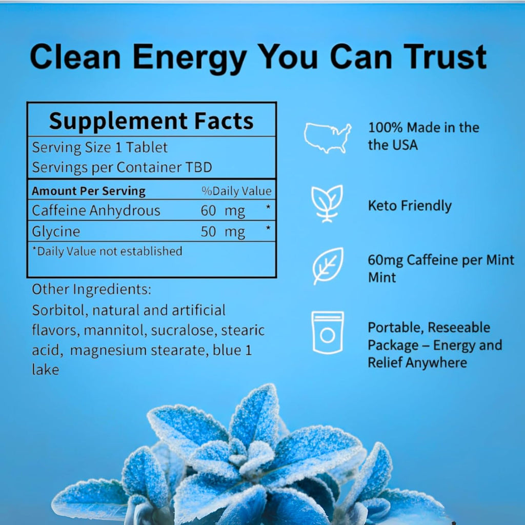 Rally Caffeine Mints, 60 Milligram, Instant Energy, Fresh Breath, Caffeinated, 0 Sugar, Natural Peppermint, Cinnamon, Wintergreen Variety Pack (3 Packs, 30 Mints)