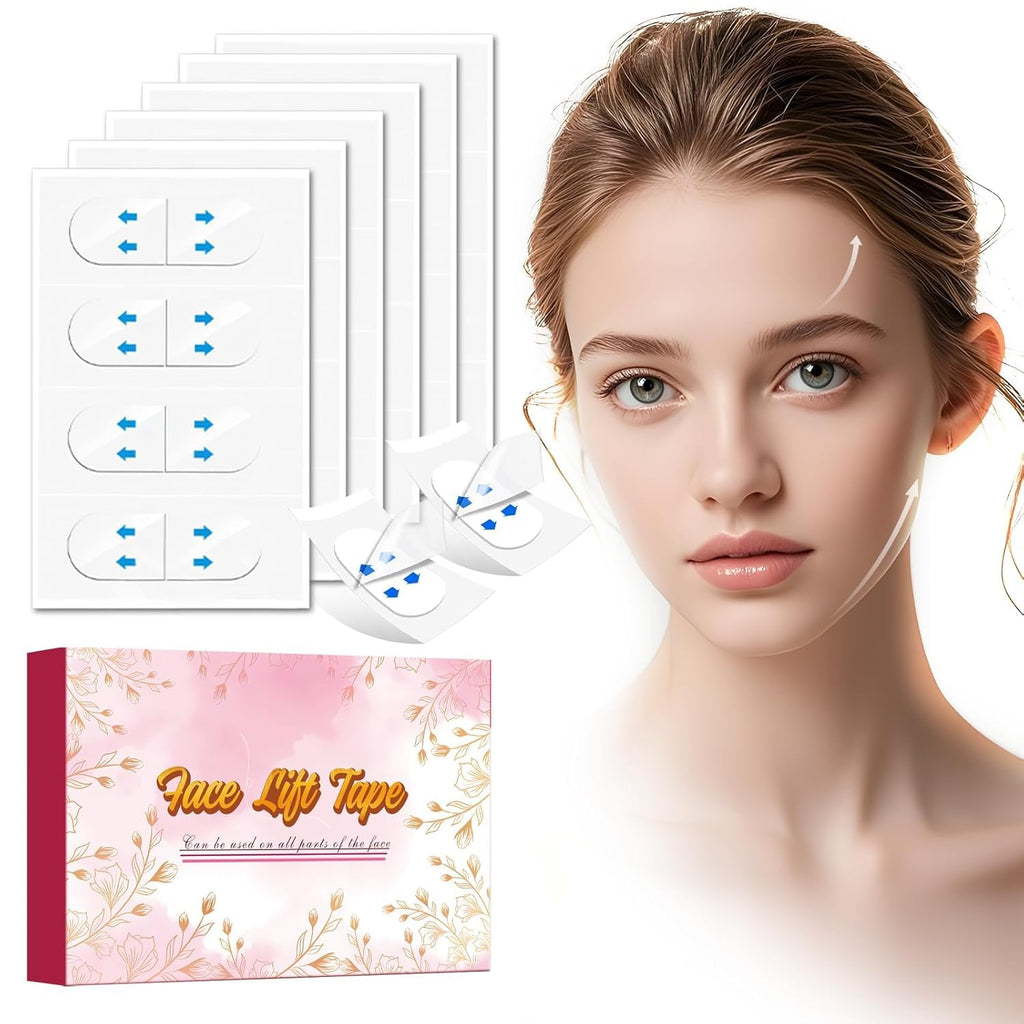 Face Lift Tape, 168PCS Face Tape, Face Lift Tape Invisible, Face Tape Lifting Invisible 8 Hours of Sustained, Perfect Facial Contouring, Visually Create A More Defined Jawline and Cheekbones