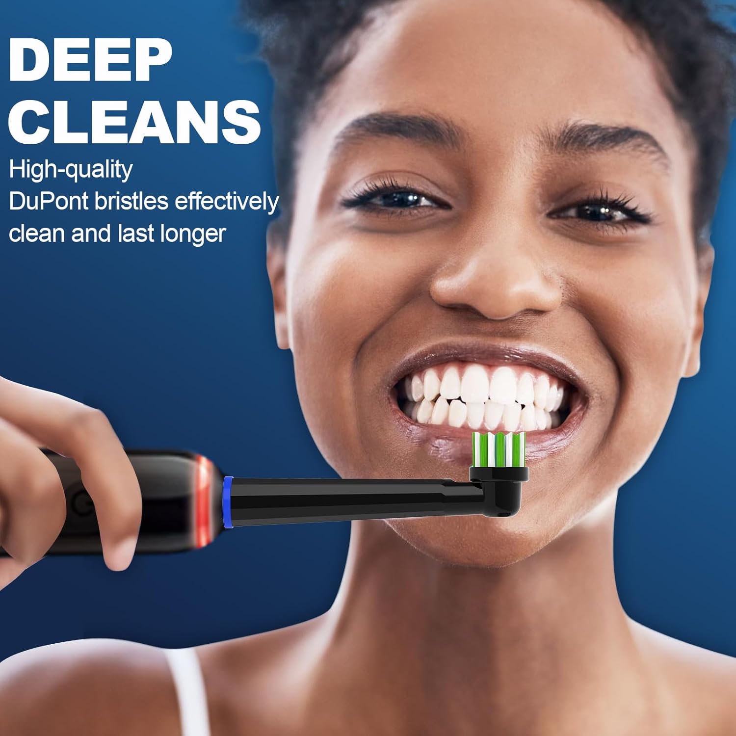 Replacement Toothbrush Heads Compatible with Oral b Braun Smart 1500/7500,Pro 1000/1500,Genius x/6000/Cross/Floss/Sensitive, 8PCS Electric Brush Heads Refill for Braun Oral B,Black