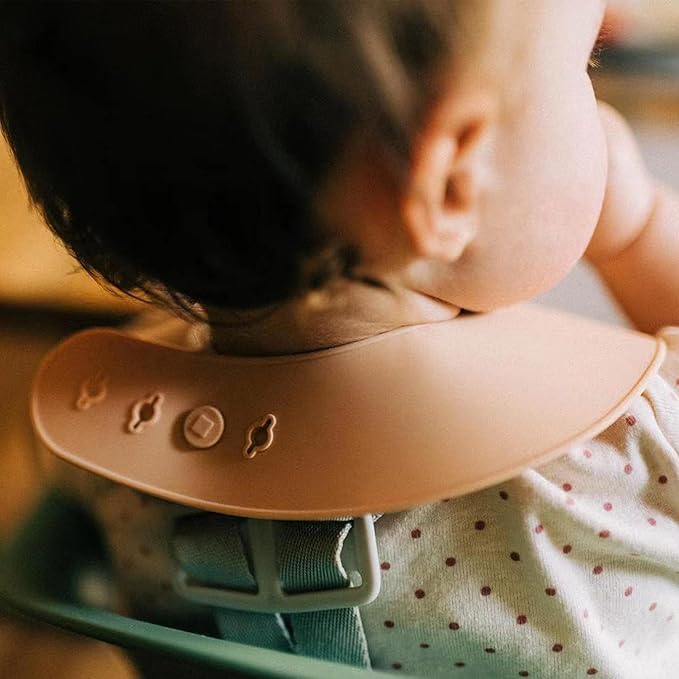 Moonkie Silicone Baby Bibs Set Of 2 | BPA Free Waterproof | Soft Flexible Adjustable Silicone Bibs for Babies & Toddlers(Frosted Mint/Celadon Green)