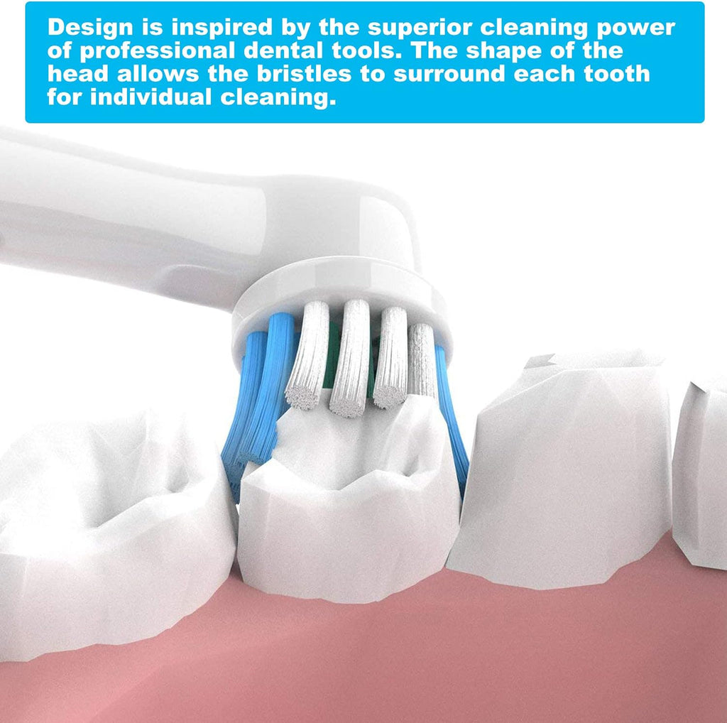 Replacement Toothbrush Heads for Oral B Electric Precision Clean Compatible with Oralb Brush Heads - 16 Pack