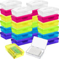 24 Pcs Travel Soap Container Portable Plastic Soap Boxes Bulk with Lid Homeless Donations Bulk Gym Shower Tour Groups Hotel Outdoor Camping (Mixing Colors)