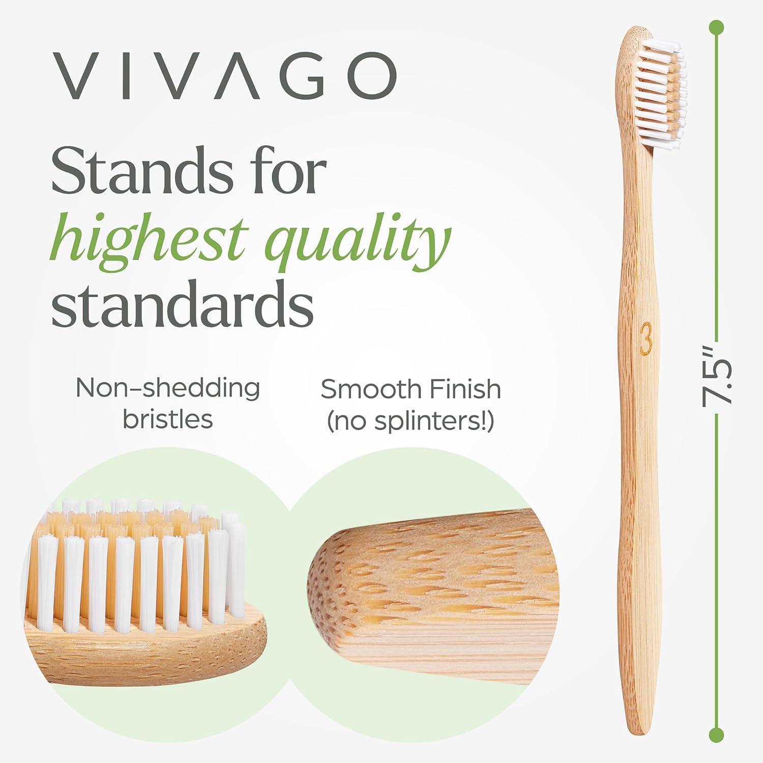 Bamboo Toothbrushes Bulk Soft Bristles (50 Pack) - Eco-Friendly, Natural Wooden Toothbrush