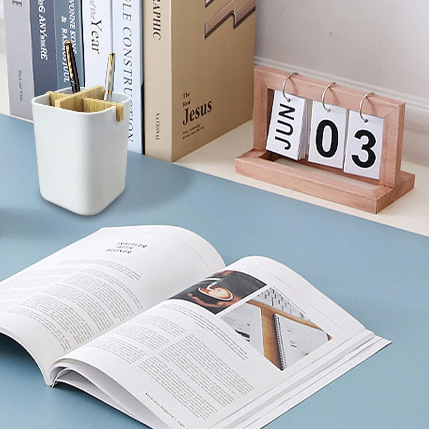 Aoheuo Bamboo-Toothbrush Holders-Multifunctional-Electric Toothbrush-Storage Box-Natural Tough-Toothpaste-Holder Suitable for Bathroom Countertops, Sink, etc.