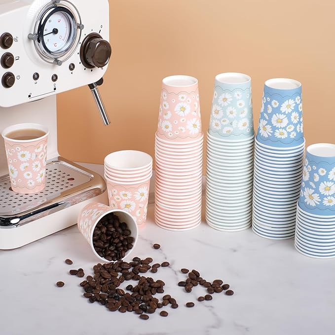 Lamosi 400 Pack Paper Cups 8 oz, Disposable Coffee Cups for Office, Party, Home, Travel, Paper Coffee Cups 8 oz for Hot Cold Beverages, Juice, Tea, Water