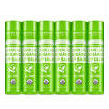 Dr. Bronner’s Organic Lip Balm 6-Pack (.15oz) Natural, Moisturizinging, Petroleum-Free Lip Balm with Beeswax & Avocado Oil for Dry Lips, Men & Women - Lemon Lime