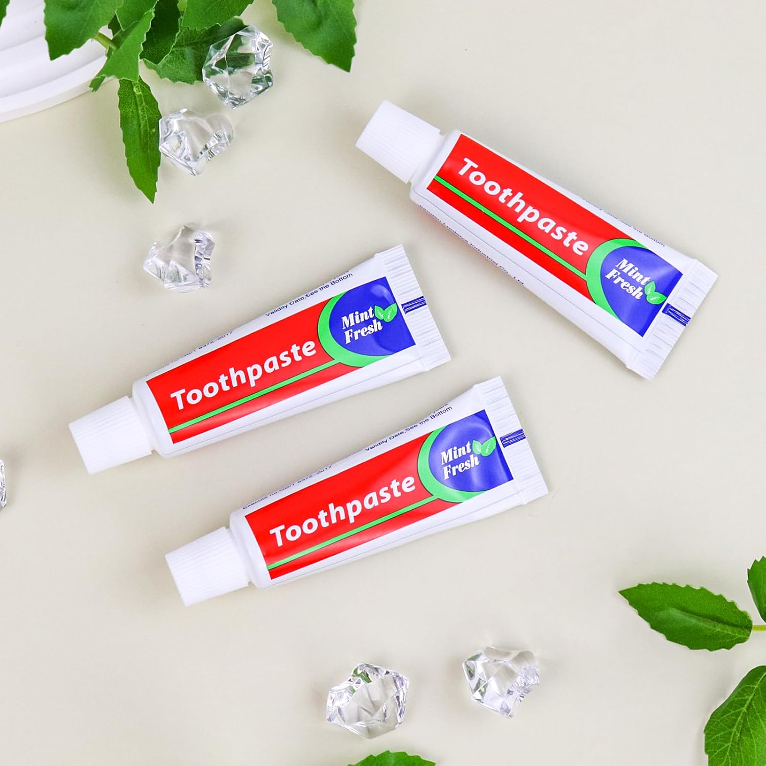 150pcs Travel Size Toothpaste Bulk, 0.88oz/25g Mint Mini Disposable Toothpaste for Hotel, Guests, Homeless, Charity