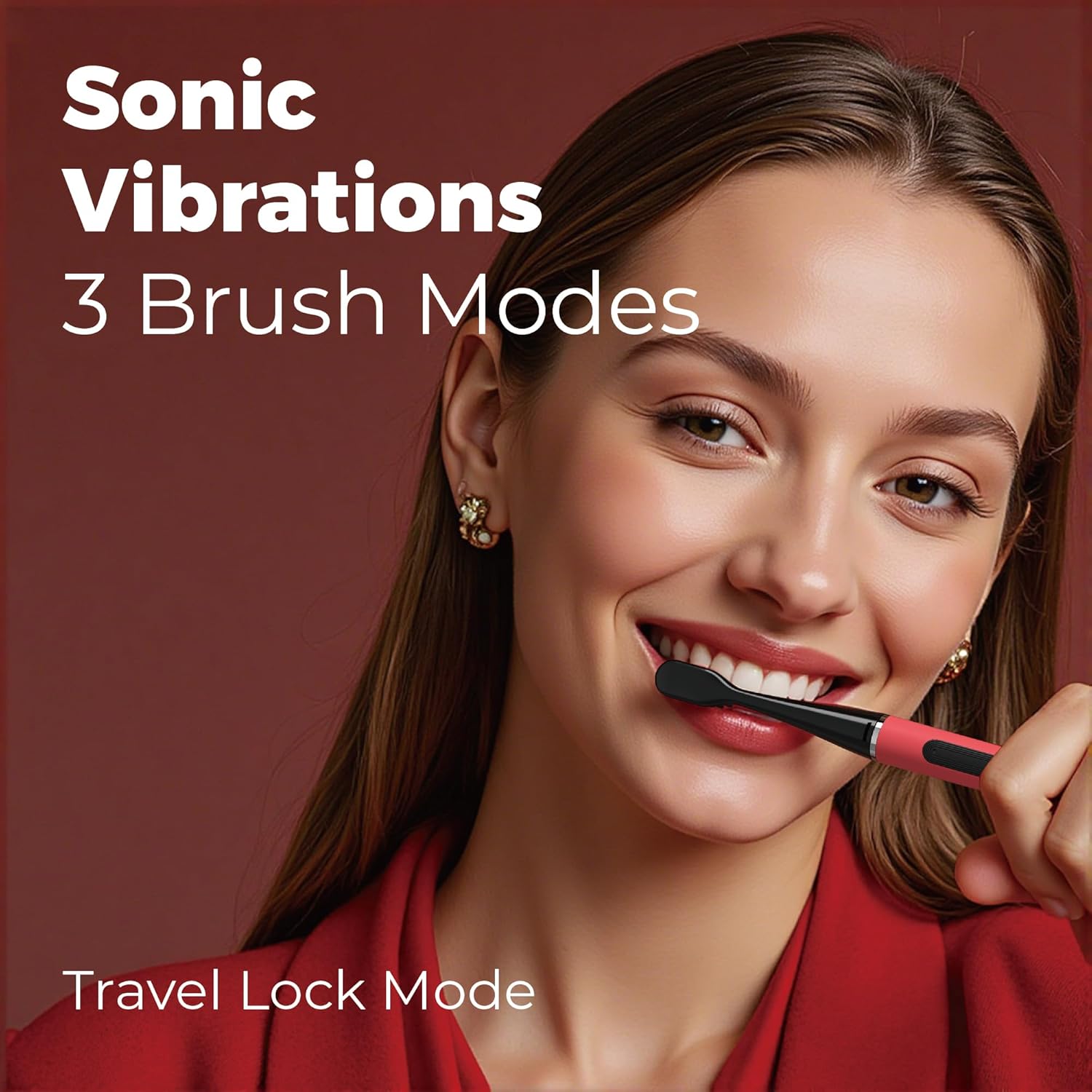 MIPOW Slim Pro i4 Electric Toothbrush Rechargeable Smart Ultra Sonic 3 Modes Magnetic Travel Case &Ceramic Dock, 60Day Long Battery Soft Bristles 2Heads IPX7 Waterproof,Color-(Pink)