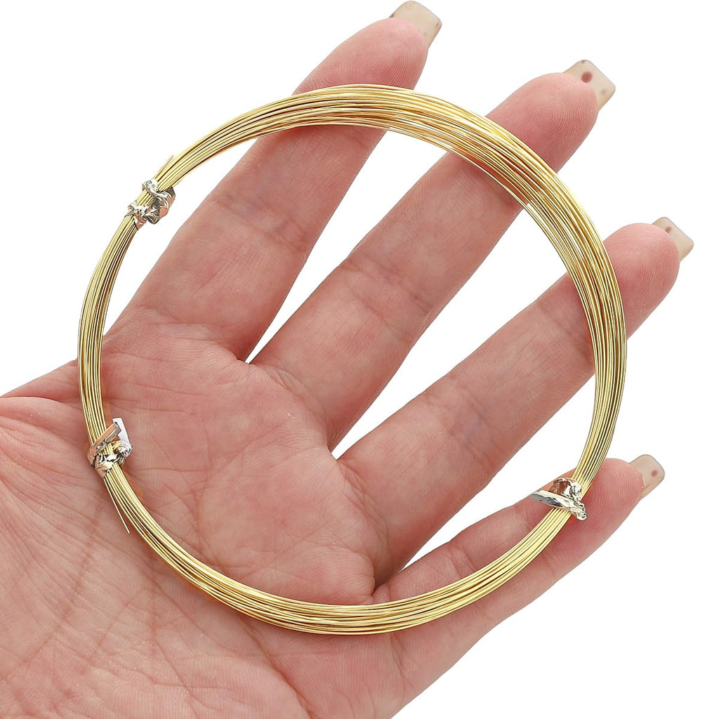 14K Gold Plated Wire 0.4mm 10 Meters Bead Cord for Bracelet Necklace Charm Beading Jewelry Making Findings