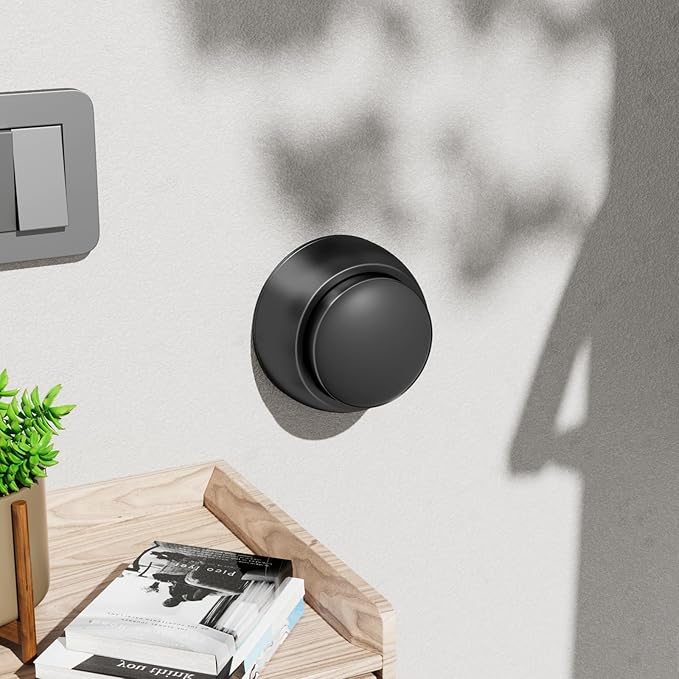 15PCS Door Stopper Wall Protector with Silicone Head, Aluminum Door Knob Wall Protector, Spring Shock Absorption Technology, 1.65" Door Stoppers for Wall, Adhesive Installation or with Screw