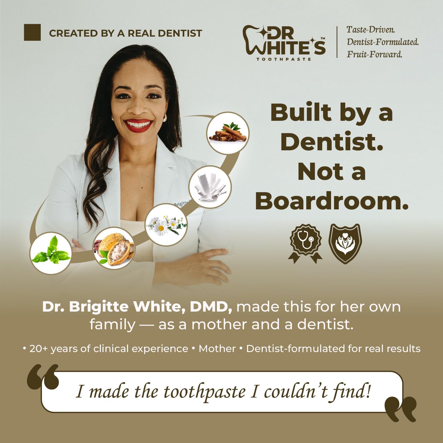 Dr. White’s Fluoride-Free nHA Toothpaste; Dentist-Formulated, Nano Hydroxyapatite + Xylitol, Sensitivity Relief Complex™, Mint-Free, Enamel Safe, Swallow-Safe (3.5 Oz, Coconut Chill)