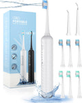 Electric Toothbrush with Water flosser, 3 in 1 Teeth Cleaning Kit with 7 Modes, Electric Toothbrush and flosser Combofor Adults, Water Flosser Portable for Travel and Home (White)