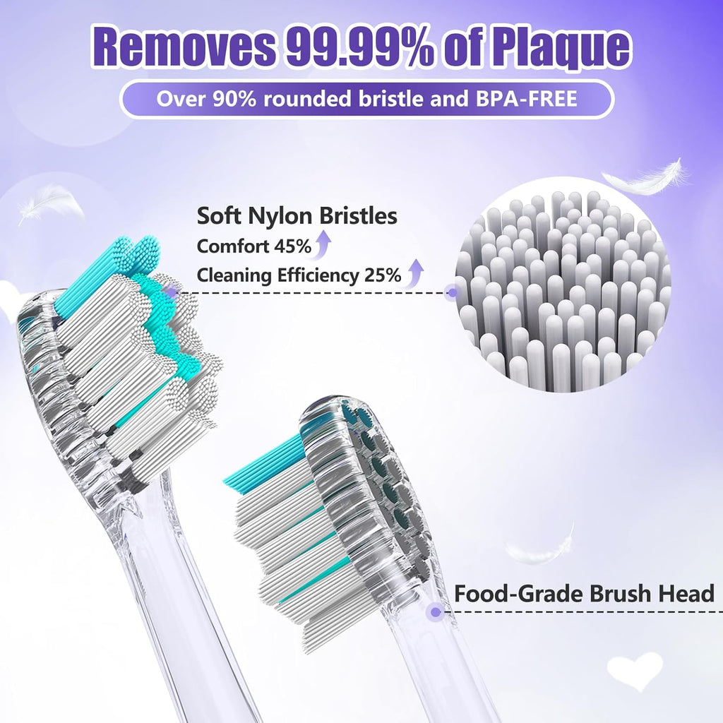 Kids Electric Toothbrush with Timer Toddler Toothbrush Age 2-4-8-12 Girls Electric Toothbrush Rainbow LED Light Up Vibrating Toothbrush Battery Operated Childrens Sonic Tooth Brush (Rabbit Purple)