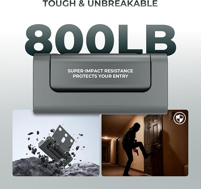 2Pack Home Security Door Reinforcement Lock Childproof, Door Lock for Kid Safety, Door Latch Stopper for Front Door Inside Top of Door, Aluminum Construction Finish