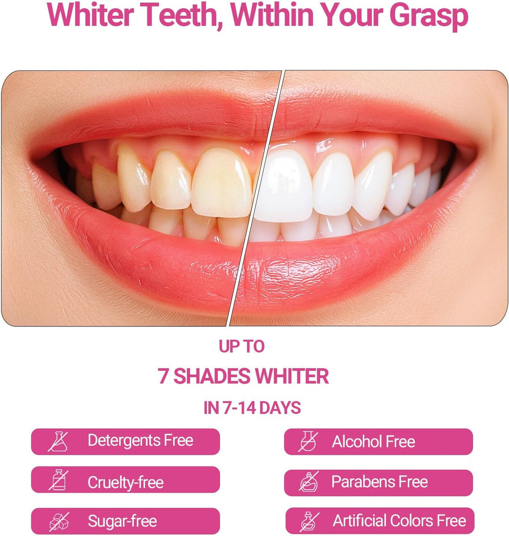 CALLSMILE Teeth Whitening Gel - Professional Strength Hydrogen Peroxide Formula, Tooth Stain Remover for White Teeth, Removes Tough Stains Coffee, Wine, Tea, Sensitive Teeth-Friendly, 2 oz Bottle